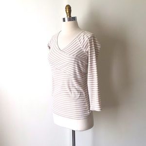 Fitted Stripe Stretch Knit Anthropologie Top